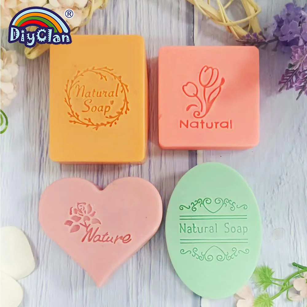 Die Englisch Buchstaben Sind Reine Natur Licht Und Leicht Zu Tragen Und Verwenden Und Die Blumen Und Pflanzen Design Diy manuelle Seife Stempel – Detail 3