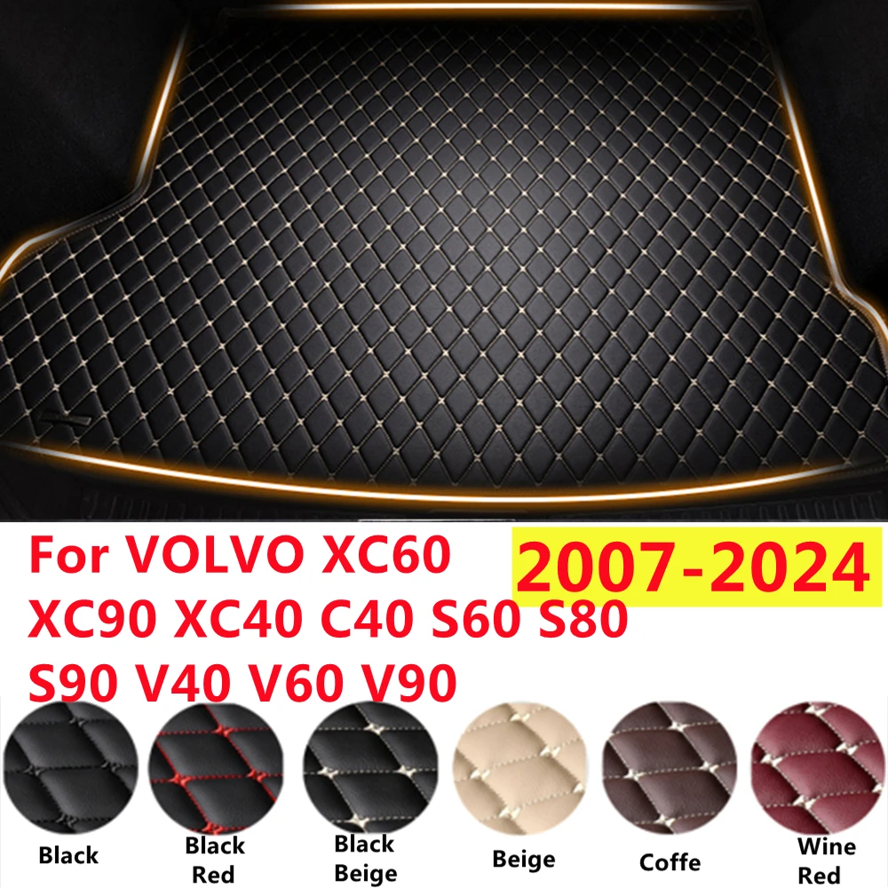 

SJ XPE кожаный коврик для багажника автомобиля на заказ подходит для VOLVO XC60 XC90 XC40 C30 C40 S60 S80 S90 V40 V60 водонепроницаемый грузовой вкладыш ковров