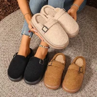 Winter Women's Slippers Home Plush Luxury Designer Woman Shoes Indoor Fluffy Fashion Platform Fuzzy Fur Slides Elegant Flat Soft - Image 6