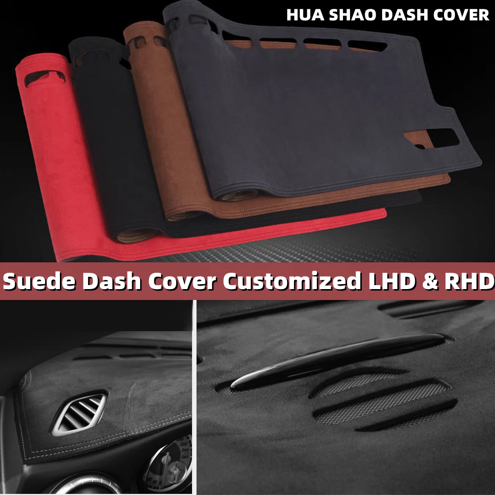 Dashboard Dash Mat Cover Suede Pad Interior Instrument Panel Car