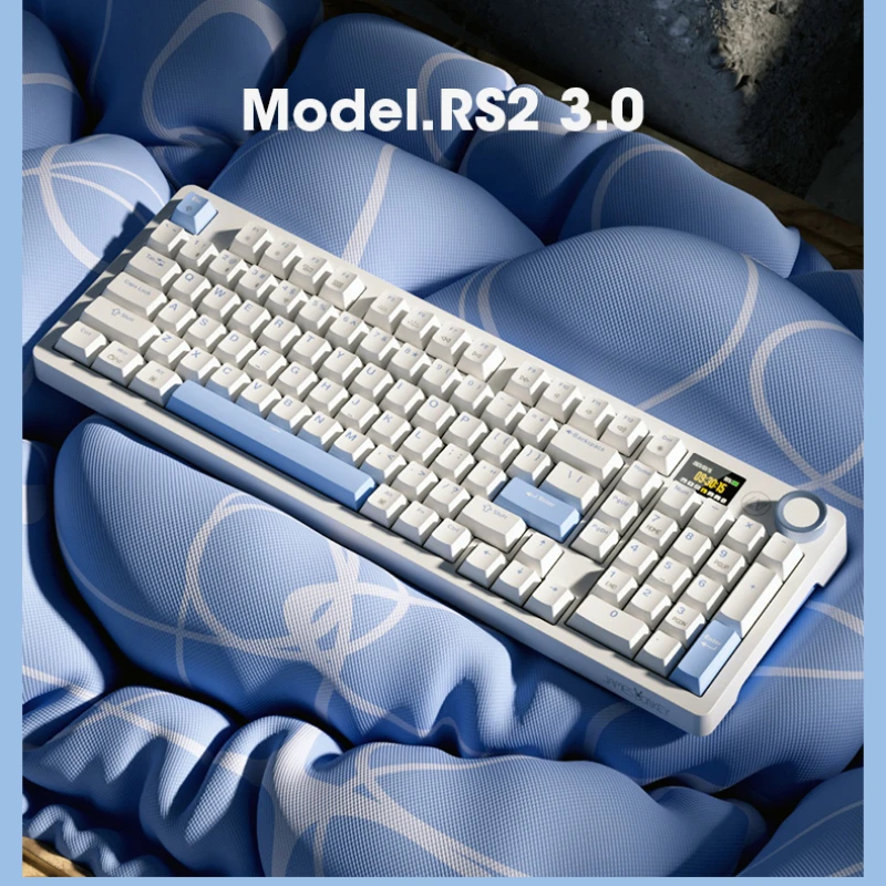 

Rs2 3.0 Wireless Mechanical Keyboard Three-Mode Gasket Structure Bluetooth Hot Swap Customized Display Screen Keyboard Gamer