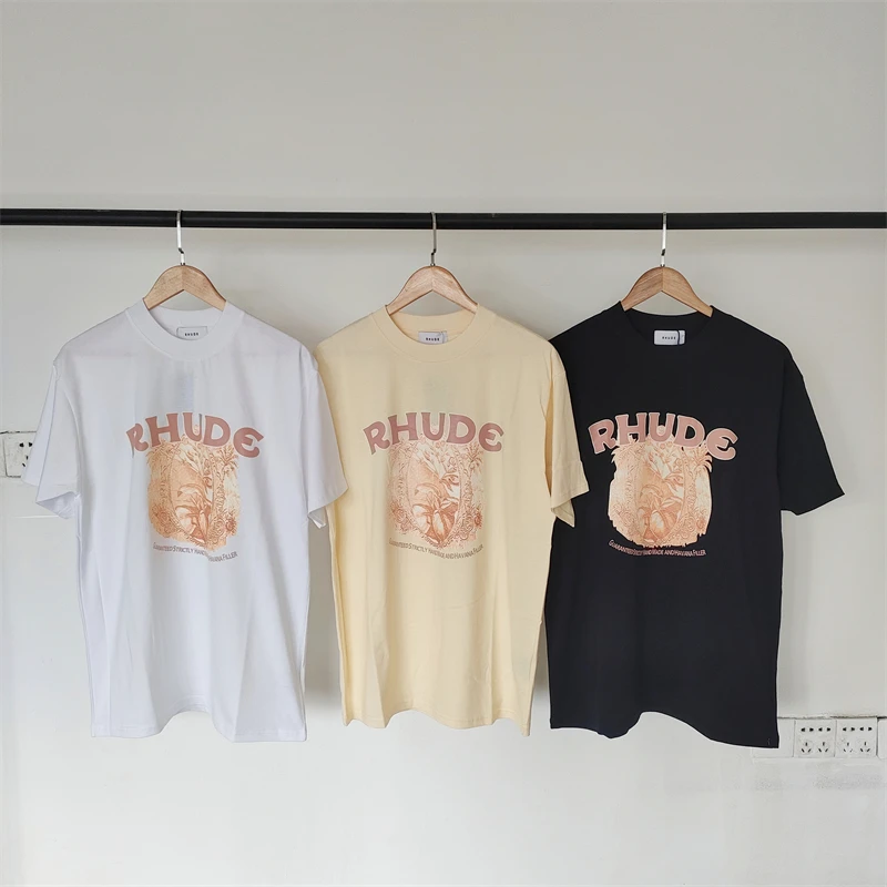 

2023ss Rhude T-Shirt Men Women Vintage T Shirt Tops Tee y2k