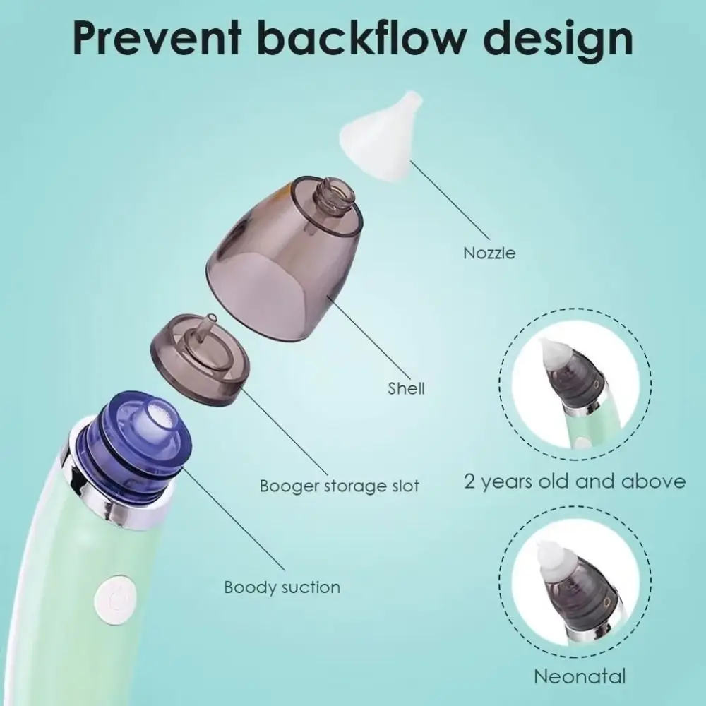 Electric Electric Baby Nasal Aspirator Silent USB Charging Baby Nasal Inhaler Nasal Obstruction Rhinitis Safety Nose Cleaner