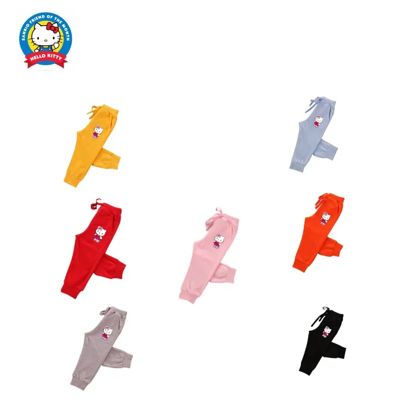 

Hello Kitty Kawaii Anime Cartoon Creative Peripheral Children's Clothes Girls Trousers Children's Sports Pants Children's Pants