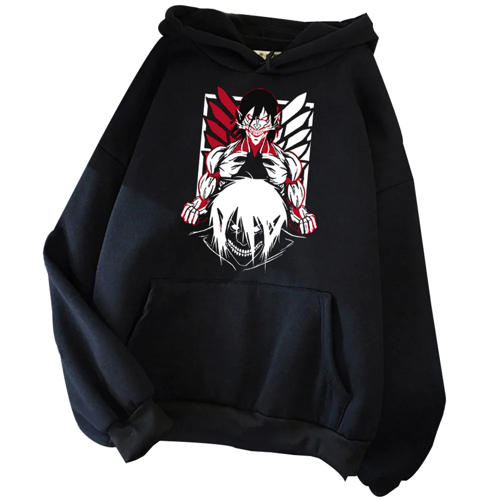 

Attack On Titan Hoodie Japanese Anime Sweatshirt Anime Gifts Hoodie Harajuku Pullover Tops Streetwear Unisex