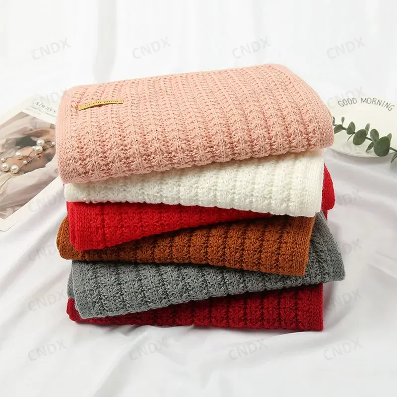 Women's Knitted Scarf Unisex Hand Made Harajuku Style Autumn Shawl Wrap Neck Warmer Pashmina,knitted scarf