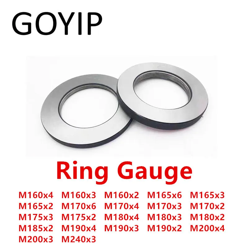 

M160 M165 M1170 M175 M180 M185 M190 M200 M240 6G Metric Thread Ring Gauge Go And No-Go Gage Support Customized