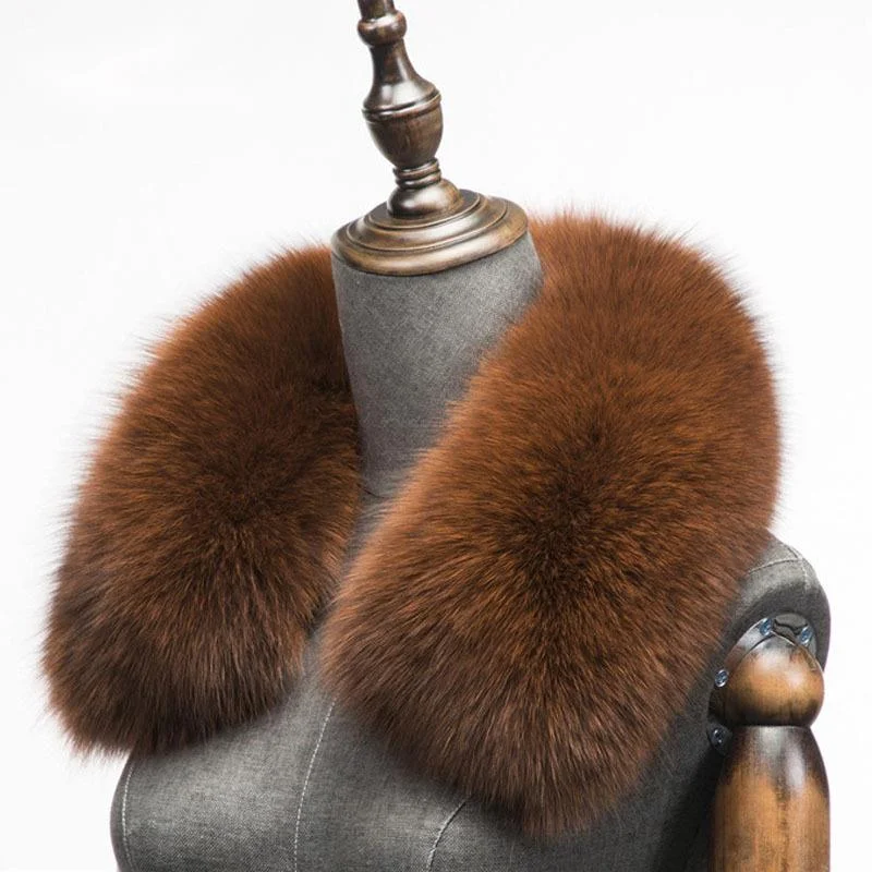 

Winter Natural Real Fox Fur Scarf Square Collar For Men Short Scarves Neck Warm Thick Scarves Fox Fur Shawl Male Coat Decorate