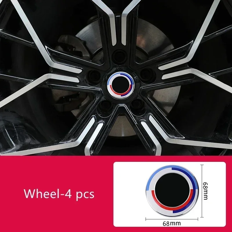 For BMW Emblems Hub Caps 4X 56mm 68mm 50 Years For BMW