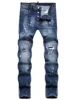 Y2k New Mens Ripped Jeans Luxury Men Skinny Jeans Light Blue Holes Pants Quality Male Stretch Slim Fashion Trousers Men Clothing 4