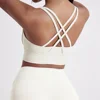 Solid Color Women Cross back Fitness sport Bra high strength Tight Top Comprehensive Training Gym Yoga Underwear With Chest Pad 4