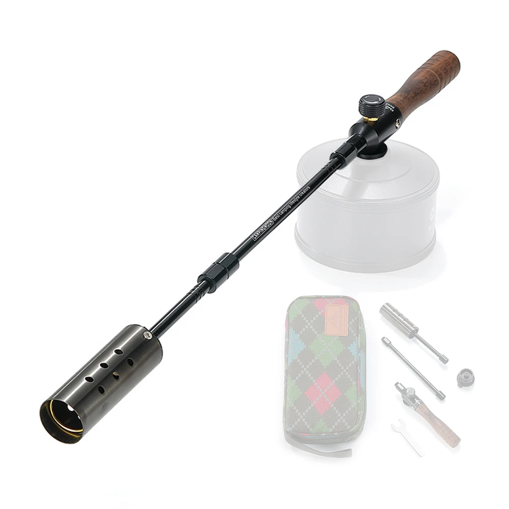 

Outdoor Portable Wood Handle Burners Camping Detachable GasTorch Charcoal Burning Tool for Picnic BBQ Cooking Flamethrower