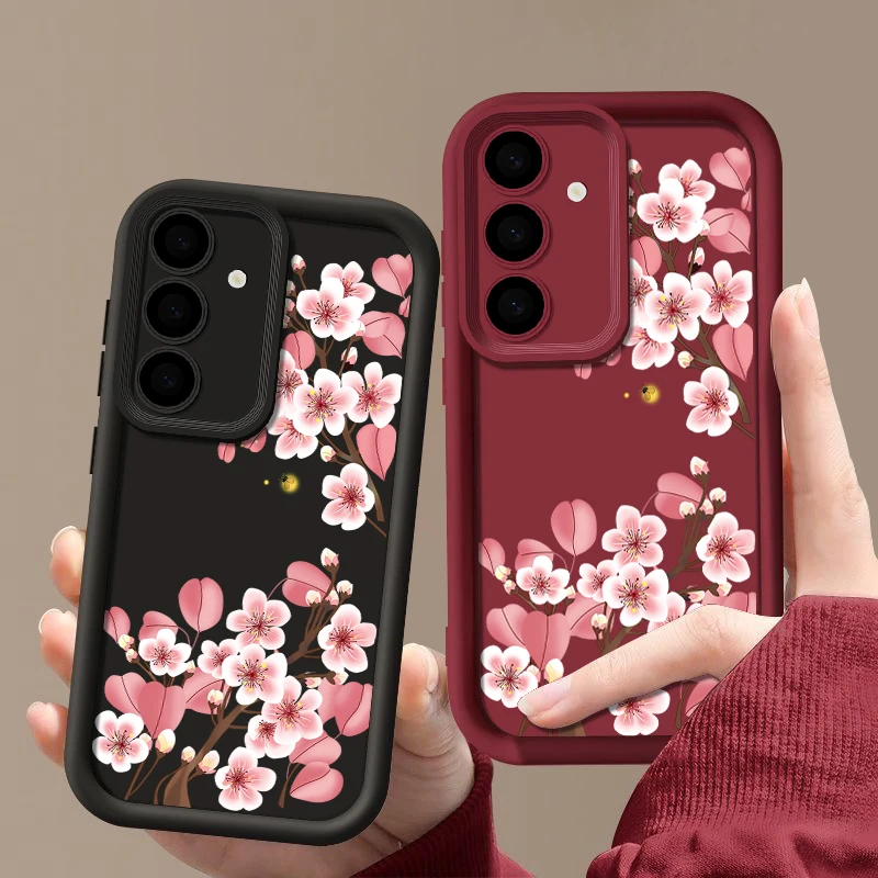 Pink Peach Blossom TPU Phone Case - Floral Design Cover
