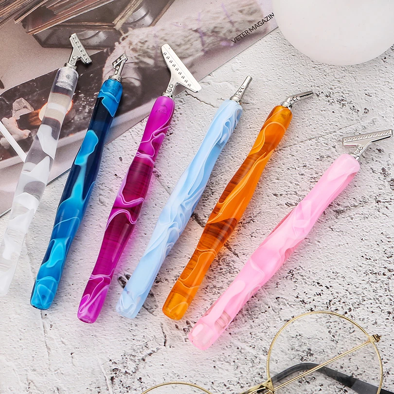 7Pcs Resin Diamond Painting Pen Eco-friendly Alloy Replacement Pen Heads Multi Placers Point Drill Pens DIY Craft Nail Art Tool