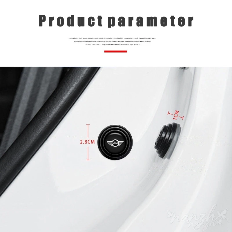 BMW 미니 쿠퍼 원 S 컨트리맨 R50 R53 R56 R60 F55 F56 스티커 용 자동차 실리콘 충돌 방지 도어 충격 방지 보호대