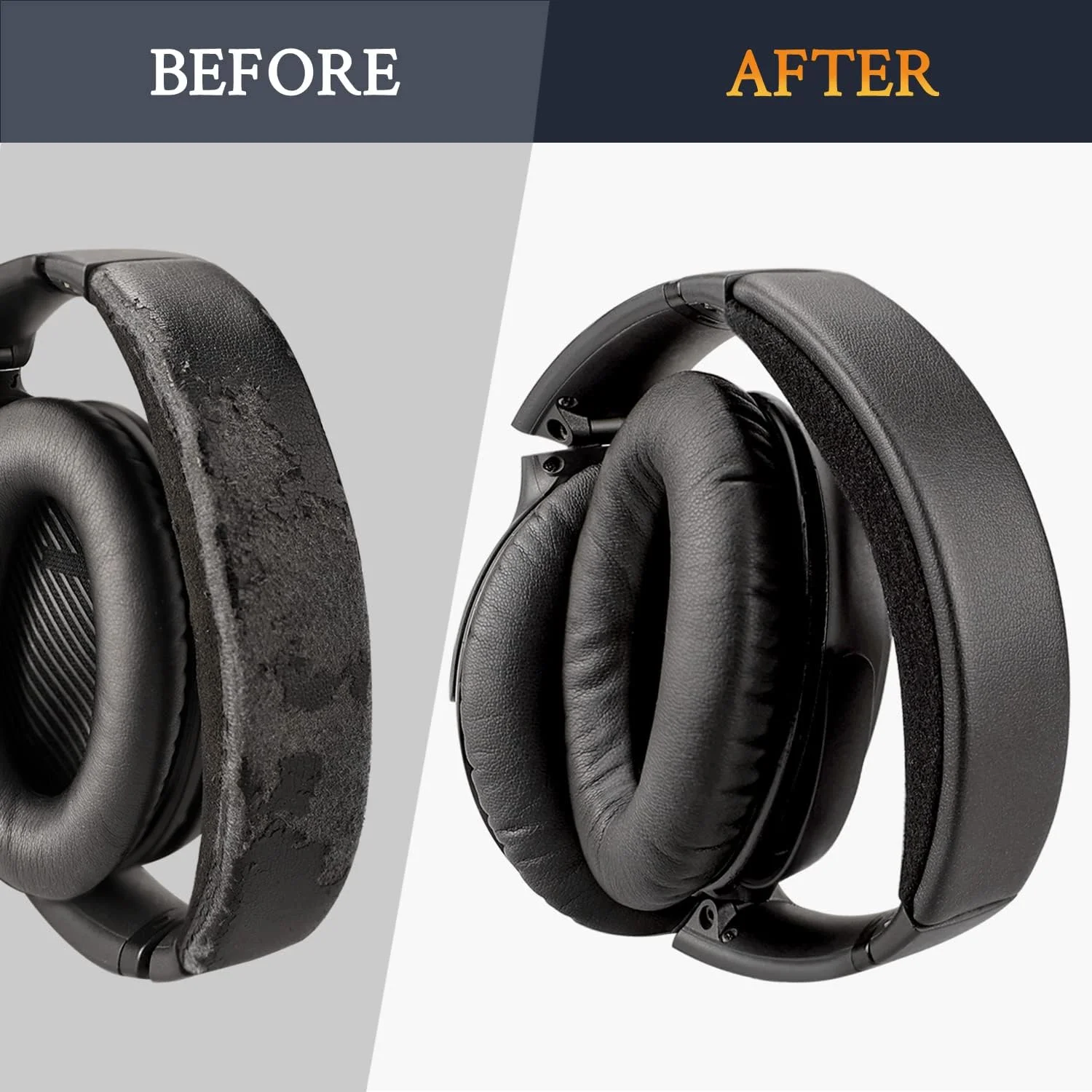 KUTOU Replacement Headband Cushion and Earpads for Bose QC35 QC45 Headphones with Noise Isolation Memory Foamment Accessories