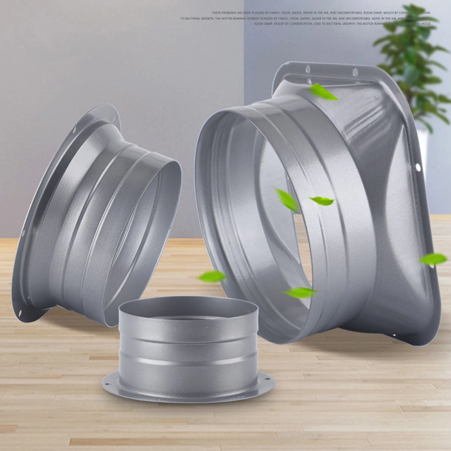 Flange Connector,Duct Pipe Connector 3-6inch Metal Pipe Flange Ducting Hose Connector Air Ventilation Exhaust Duct Fresh Air System Vent Hardware