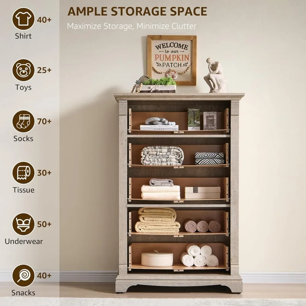 Rustic 5-Drawer Dresser 3