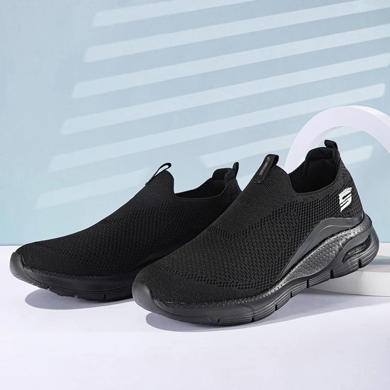 2025 Breathable Mesh Fabric Flyweave Shoes Men Elderly Four Seasons Anti-slip Shoes Men Healthy Step 6