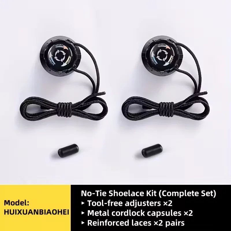 1 Pair No-Tie Shoe Locks - Rotating Buckles for Sports and Outdoor Shoes...