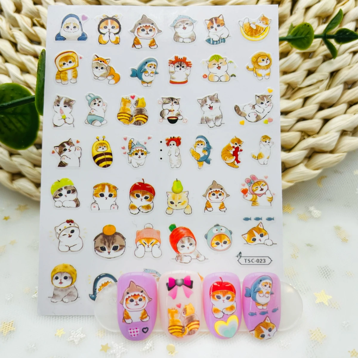Newest The Boy and the Heron 3d Nail Art Sticker Nail Deco Slider TSC-514 5