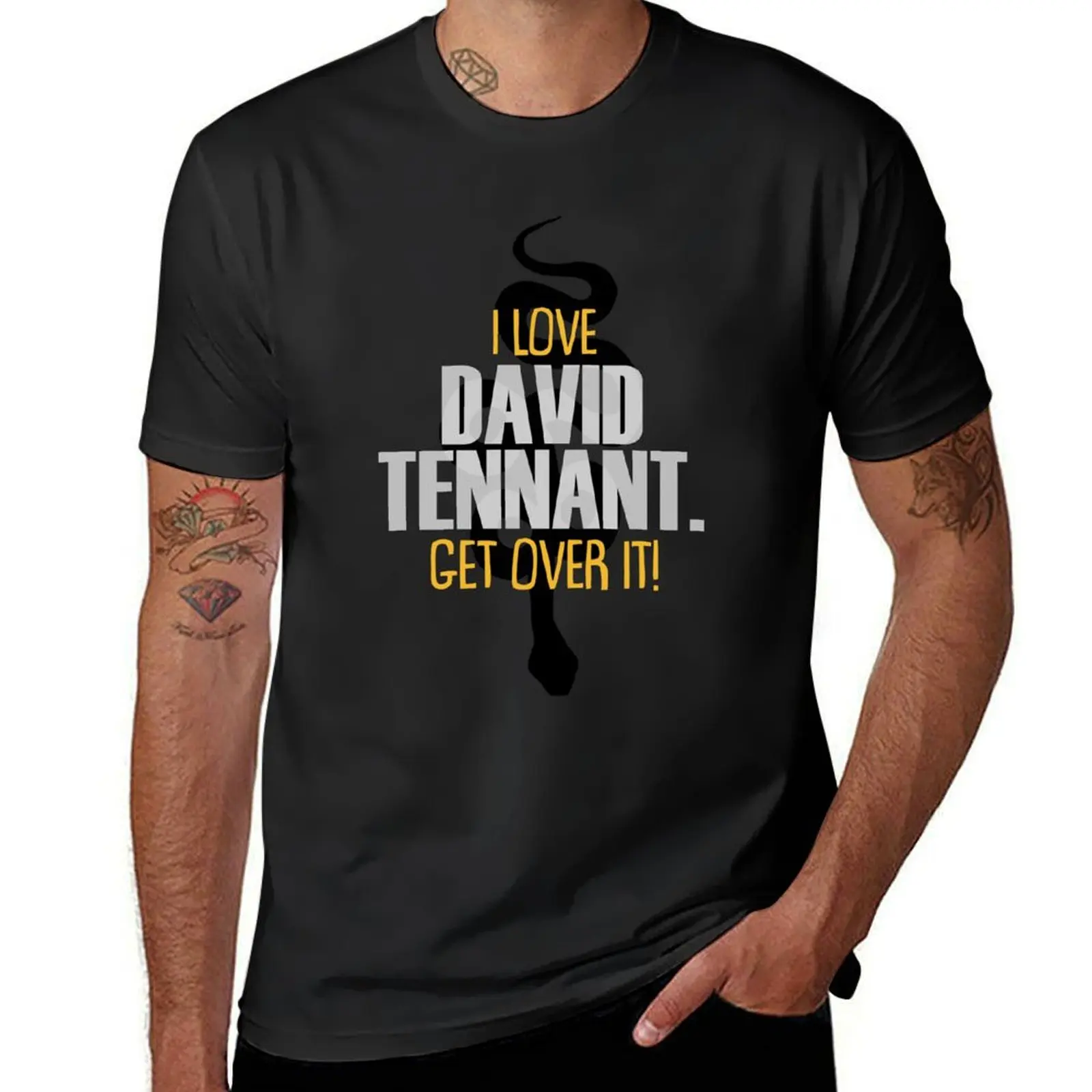 I love David Tennant get over it T-Shirt boys whites sweat quick drying shirts graphic tees mens tall t shirts