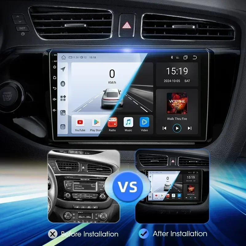 Srnubi 2Din Carplay Radio de coche para Kia CEED 2012- 2018 reproductor de vídeo Multimedia Android Qualcomm 8 Core navegación DVD estéreo 3