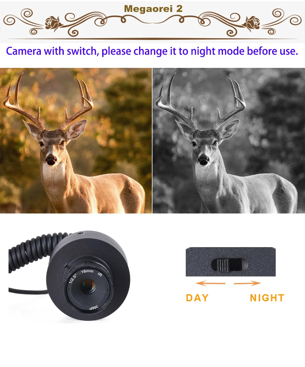 Hunting Trail Camera Rifle Scope Cam Photo Video Recorder 720P IR Night Vision Low Light Night Device Camping Binocular Camera