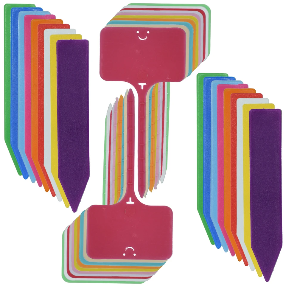 100 Etichette Per Piante In Plastica - Marcatori Da Giardino Impermeabili, Riutilizzabili, Colori Assortiti (Rosa) Per Orto E Vasi - 3