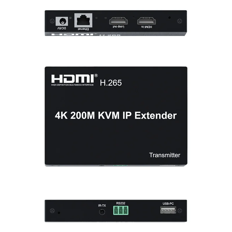 200m sobre Cat5e, 6 HDMI KVM, Switch