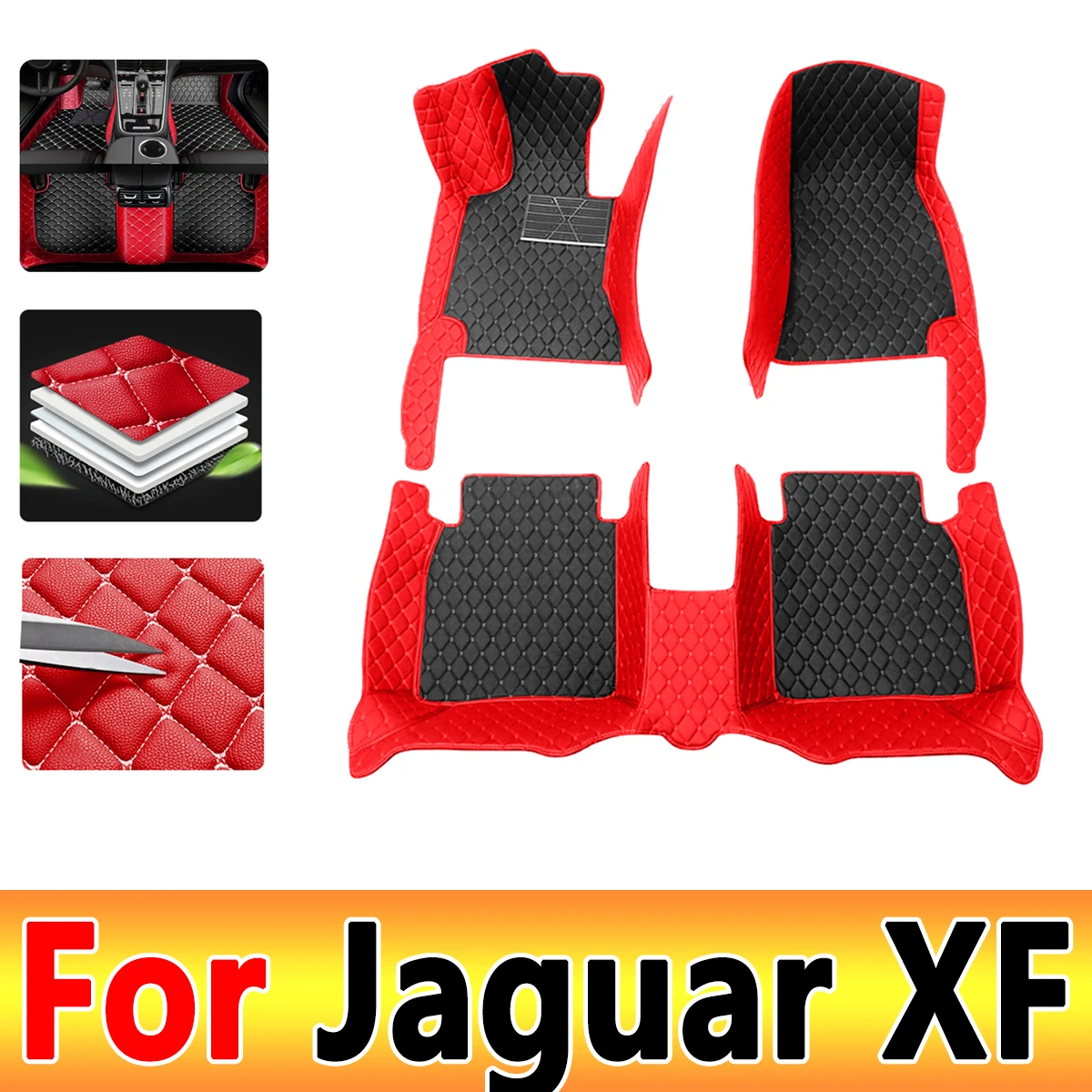 

Car Floor Mats For Jaguar XF Sedan 2008 2009 2010-2012 2013 2014-15 Auto Foot Pads Automobile Carpet Cover Interior Accessories