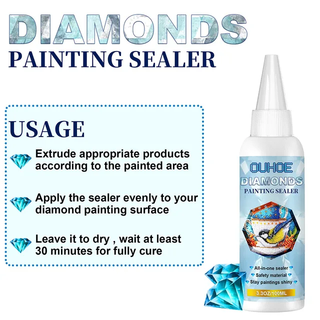 4 5D Diamond Drawing Sealer Glue Fast Drying Artwork Sticky Shine Effect -  AliExpress