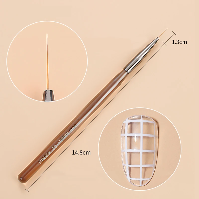 Nail Art Pens Nail Art Brushes Nail Brushes Nail Art Tools Gel Nail Tools 1Pc Nail Art Liner Brush Stripe Pattern Painting Brush Acrylic UV Gel Extension Drawing Carving Pen DIY Manicure Tool Nail