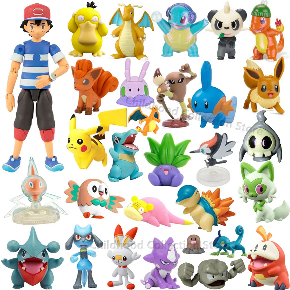 Anime Geotude Squirtle Charizard Eevee Gengar Psyduck Vulpix Rowlet Charmander Duskull Pokemon Action Figure Dolls Pokemon Toys