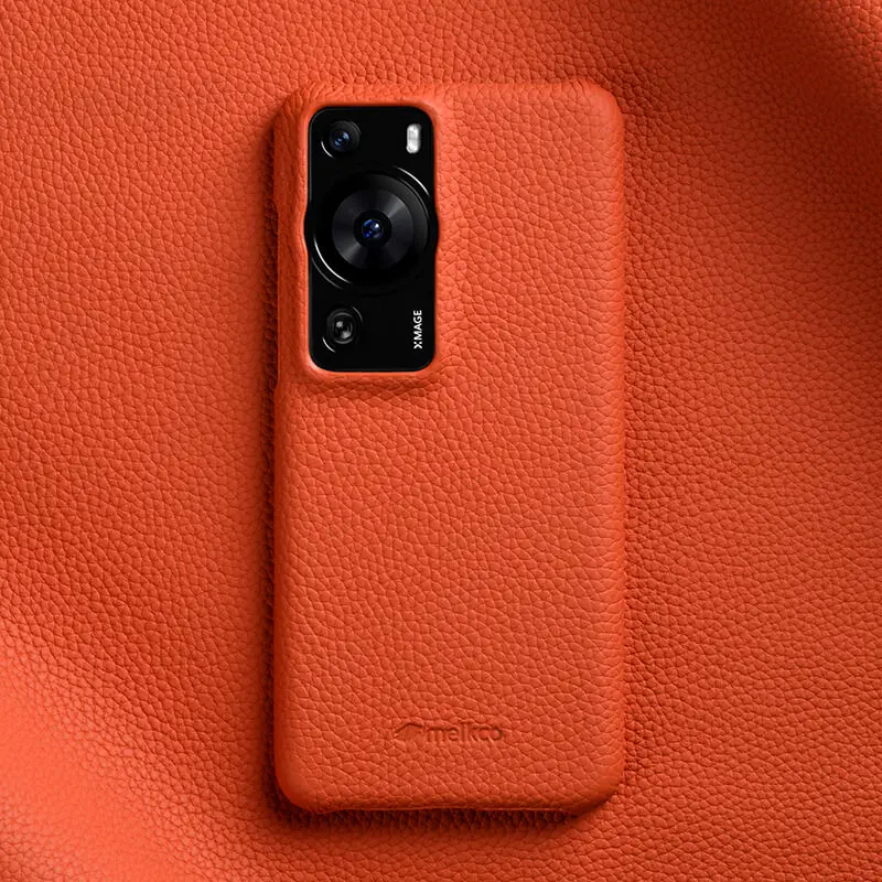 Чехол-накладка из натуральной воловьей кожи для Huawei P60 Pro