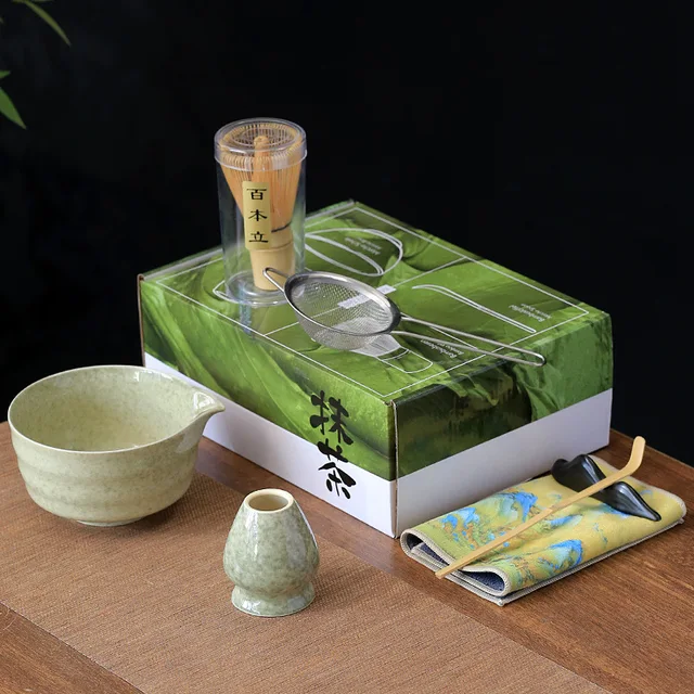 Caja de regalo japonesa de 7 Uds., 4 Uds., juego de accesorios de té matcha 6