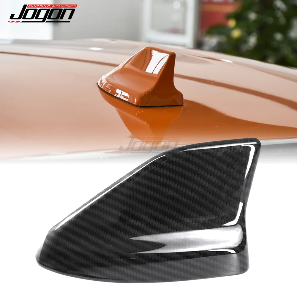 

For Ford Mustang 2021 2022 2023 2024 Genuine Carbon Fiber Car Top Signal Reception Trim Shark Antenna Decoration Exterior Cover