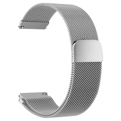 Elegant Milanese Loop Watchband, 20mm/22mm - Premium Stainless Steel Strap for 22mm (Silver)