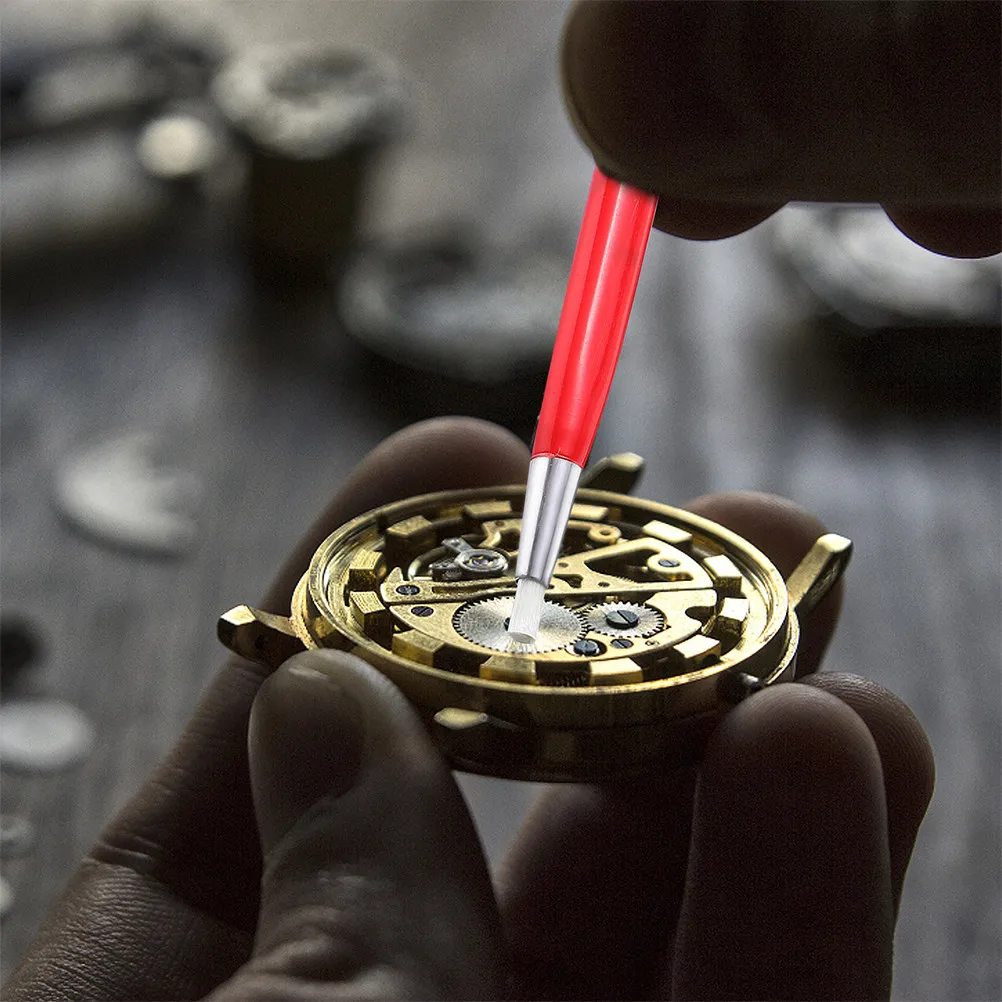 2Pcs 시계 청소 펜 자동차 얼룩 제거를위한 고품질 유리 섬유 팁 브러시 시계 연마 드릴링 연삭 도구