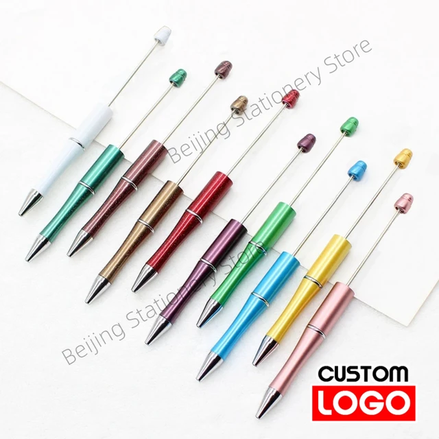 80pcs Bead Ballpoint Pen Beadable Pen DIY Beads Student Stationery Gift Pen  School Office Supplies Stationery Pens Teacher Gift - AliExpress