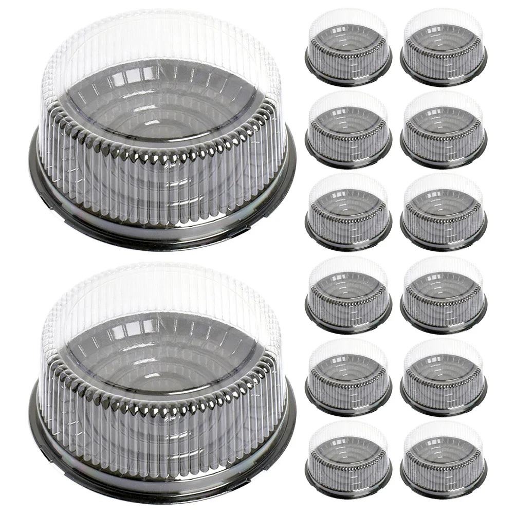 

20 Pcs Packing Box Cake Birthday Holder Paper Cups with Lids Clear Plastic Carrier Boxes Stand