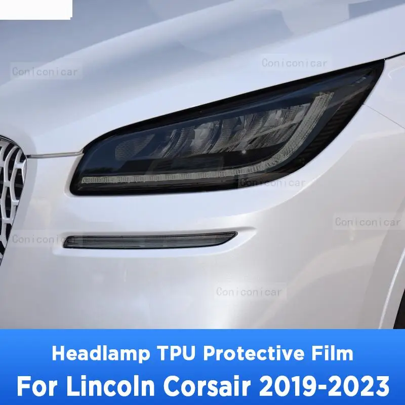 

For LINCOLN Corsair 2019-2023 Car Exterior Headlight Anti-scratch Front Lamp Tint TPU Protective Film Repair Accessories Sticker