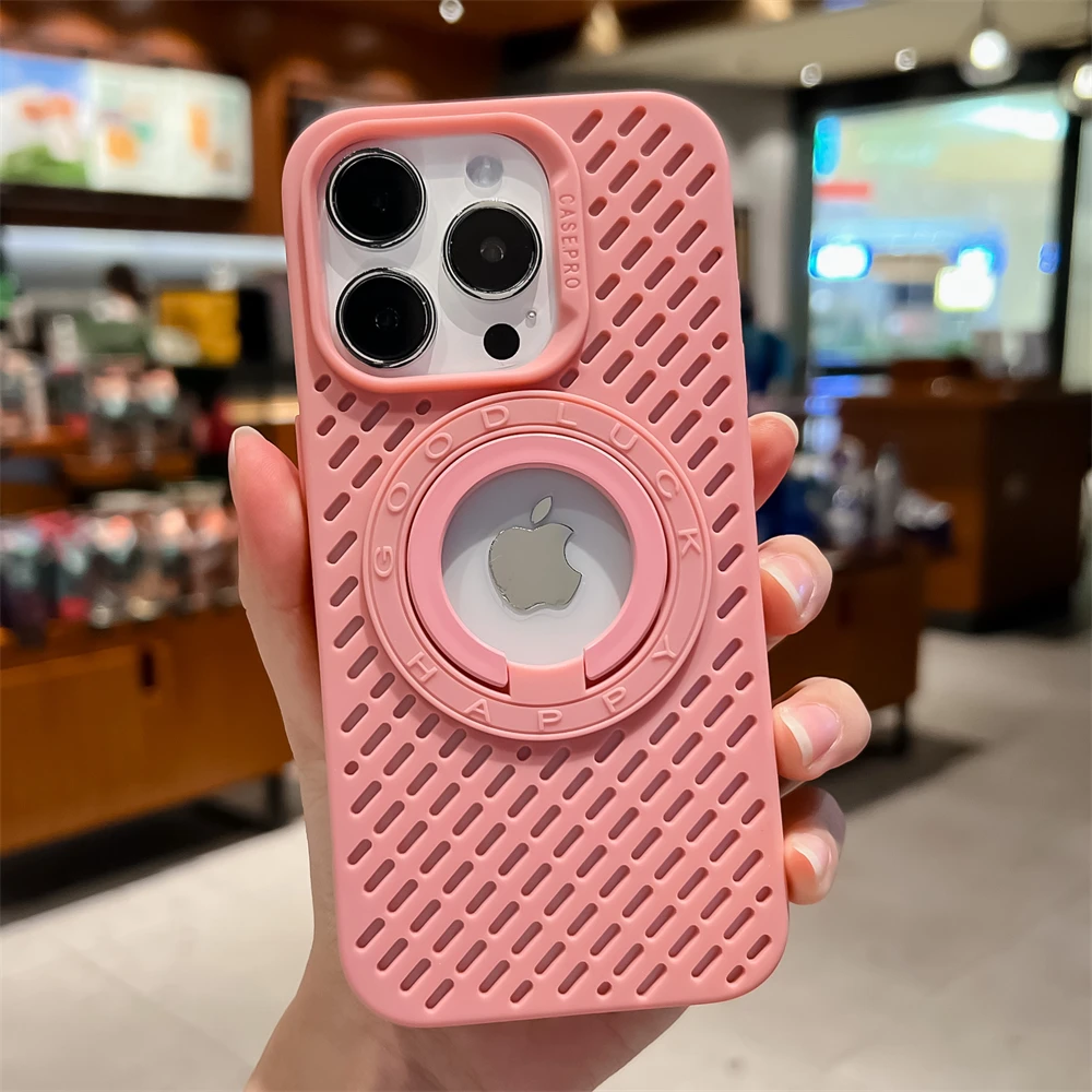 Magnetic Cooling Heat Dissipation Silicone Phone Case with Stand