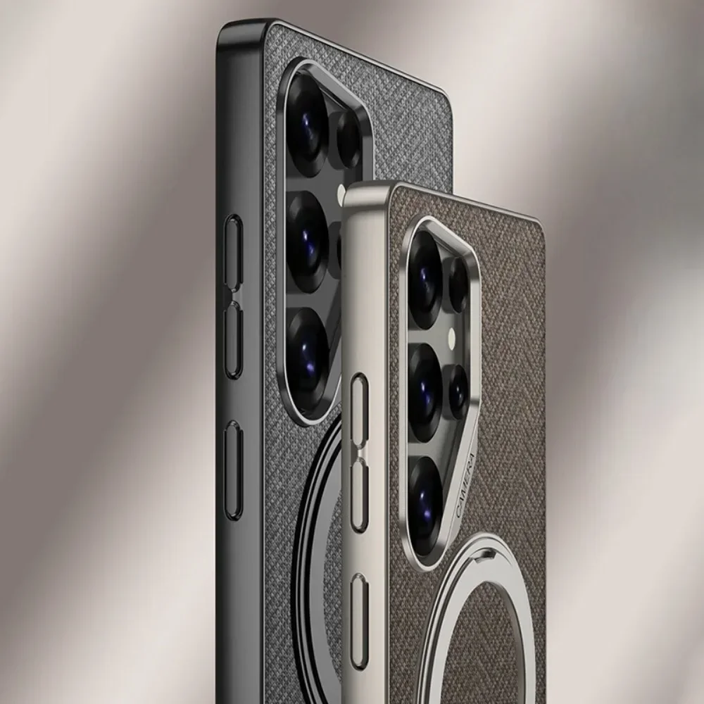 360° Rotating Ring Bracket Holder Phone Case with PU Leather Protective Shockproof Cover