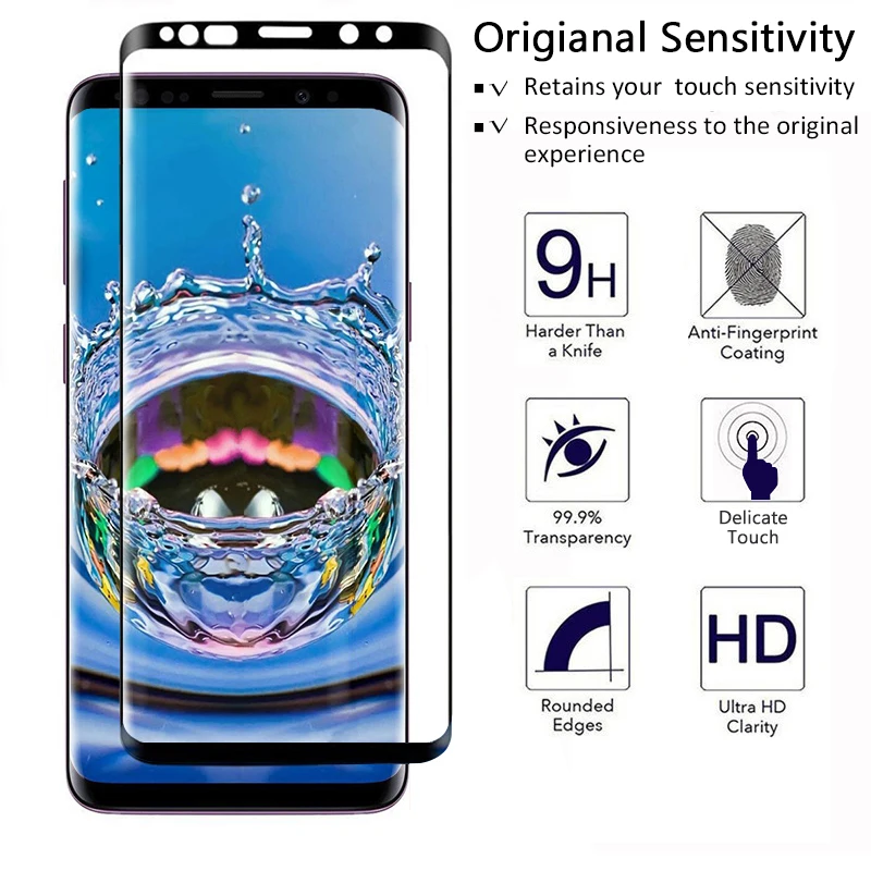 Premium 2-Pack Full Curved Tempered Glass Screen Protector with Edge-to-Edge Coverage