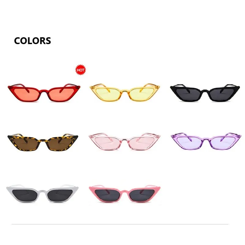 New Cat Eye Sunglasses Women Small Vintage Brand Designer Sun Glasses Retro Red Purple Ladies Sunglasses Eyewear Female Shades