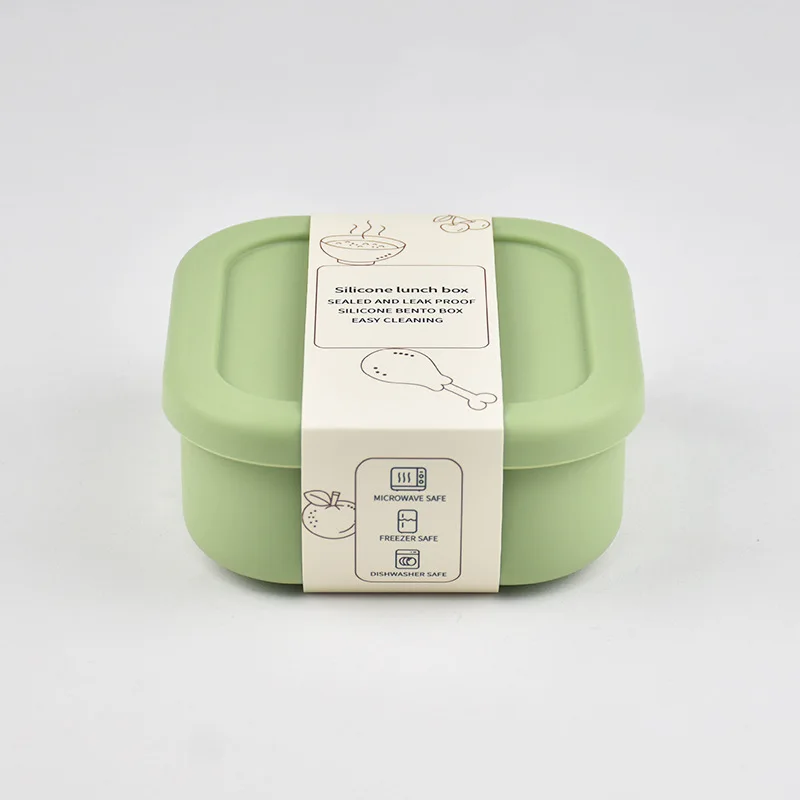 New Sealed Silicone Lunch Box Outdoor Microwave Oven Summer Silicone Food Storage&Keeping Fresh Children'S Snack Portable Bento