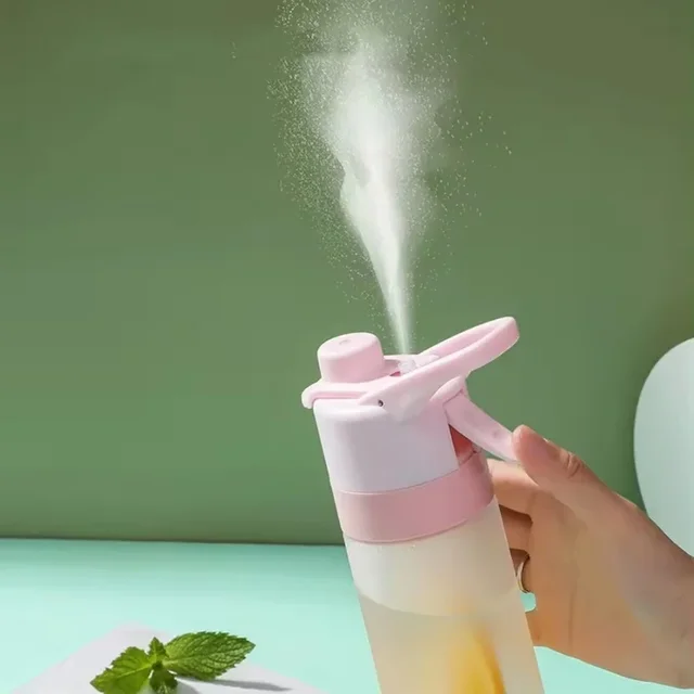 Gradient Frosted Straw Plastic Spray Mug Large Capacity Drinking Water Bottle Exercise Outdoor Sports Portable Handheld Cups 3