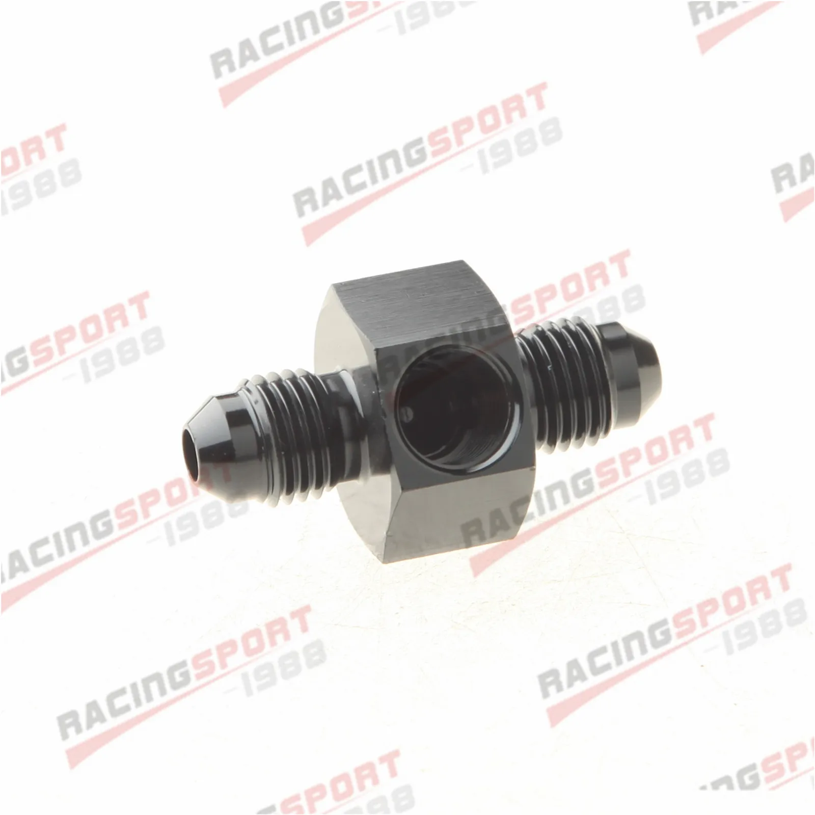 

4AN To -4AN Aluminum Fuel Pressure Gauge Fitting Adapter With 1/8" NPT Black