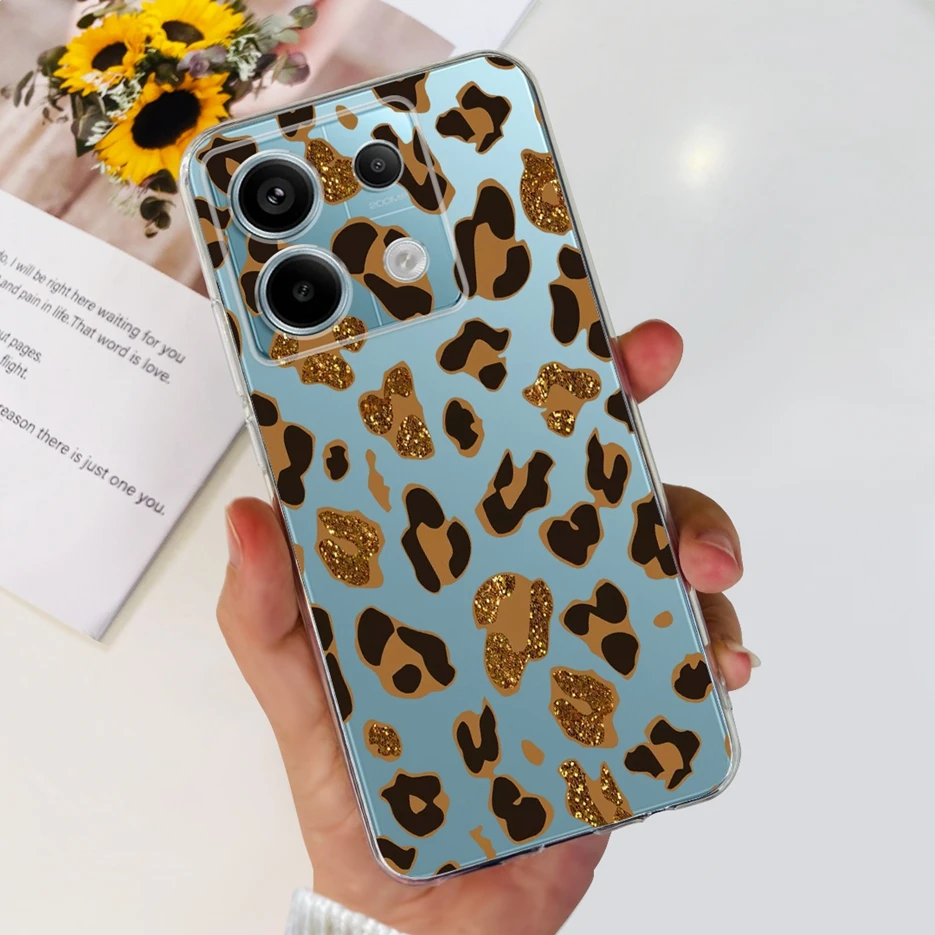 Chic Painted Clear Silicone Phone Case with Bumper Protection